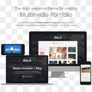 Multimedia Portfolio Wordpress Theme For Media Artists - Multimedia Portfolio Template Clipart
