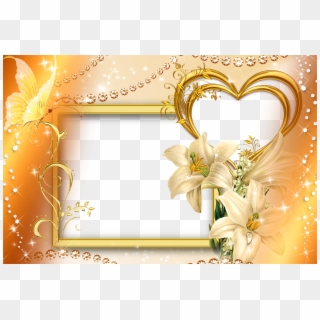 Yellow Love Frame Png - Love Frame Photo Png Clipart
