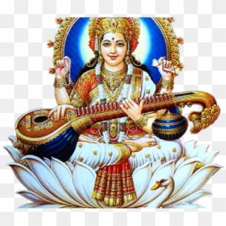 Goddess Clipart Saraswati - Sarswati Maa Image Png Transparent Png