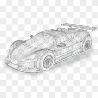 939 X 560 6 - Car Wireframe Png Clipart