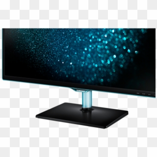 Samsung Monitor With Blue Stand Clipart