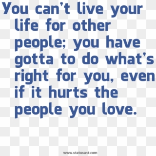 You Can't Live Your Life For Other People, You Have - Parents Love Quotes Tamil Clipart