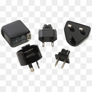 Ac Charger With International Adapters Clipart