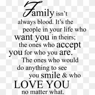 Gallery Of Unusual Family Isn T Always Blood Quotes - Calligraphy Clipart