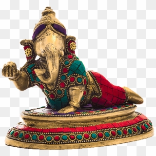 Bal Ganesh Showpiece In Brass - Statue Clipart