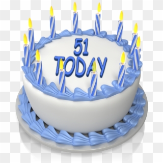 Miller Legg - 51st Birthday Cake Png Clipart
