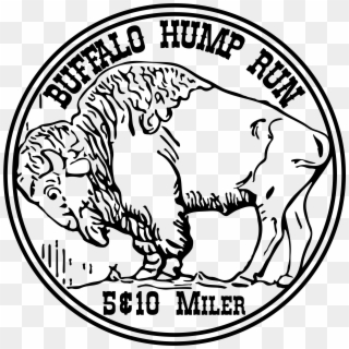 Buffalo Hump And Buffalo Double Hump 5 And 10 Miler - Buffalo Nickel Clip Art - Png Download