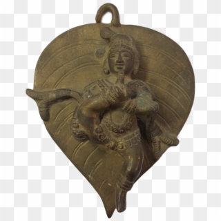 Baby Krishna Leaf - Bronze Clipart
