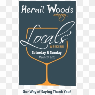 Hermit Woods Locals Weekend Sign - Love Writing Clipart