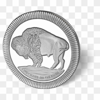 Picture Of 1 Oz Silver Buffalo Round - Indian Elephant Clipart