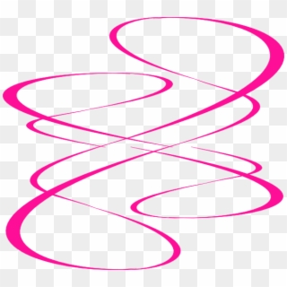 Pink Swirl Border Clip Art - Decorative Line Art Png Transparent