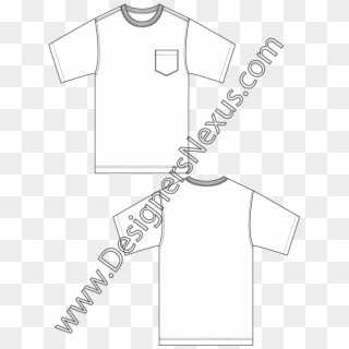 Dress Shirt Clipart Flat Sketch Men's - Active Shirt - Png Download