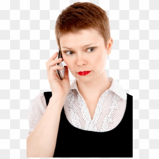 Business Woman On Mobile Phone Png - Woman On Phone Png Clipart
