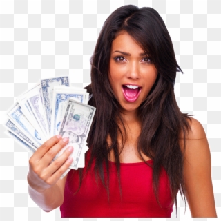 Earn Money From Your Home Using Your Computer Or Phone - Sexy Girl With Money Clipart