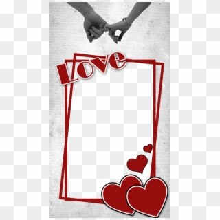 Love Frame With Heart - Love Photo Frame Png Clipart