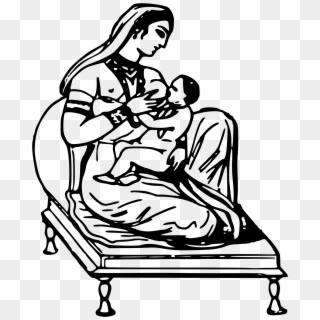 Big Image - Breastfeed In Indian Art Clipart