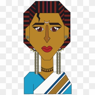 South Indian Woman - Illustration Clipart