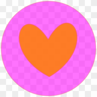 How To Set Use Heart In Circle Orange Clipart - Png Download