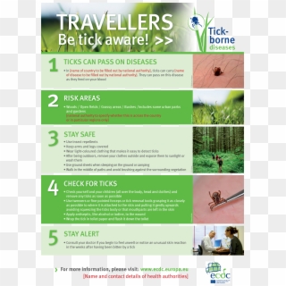 Poster For Travellers On Ticks, Tickborne Diseases Clipart