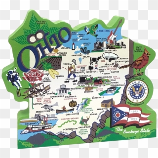 Ohio Map Cartoon Clipart