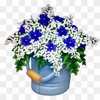 Blue Flower Bucket Clipart