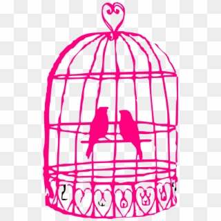 Bird In Cage Drawing Clipart