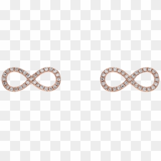 Infinity 14ct Rose Gold Diamond Earrings - Earrings Clipart