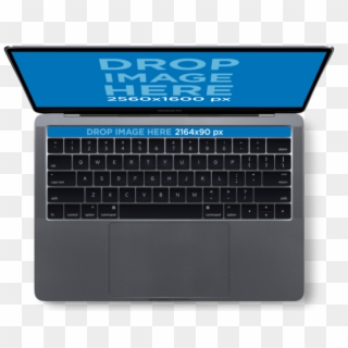 Macbook Pro With Touch Bar Mockup Over A Transparent - 13 Inch Macbook Pro Space Gray 2018 Clipart