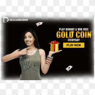 Play Rummy Free & Win Gold Coin Everyday - Event Clipart