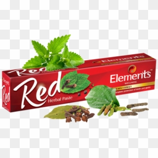 Elements Red Herbal Toothpaste Clipart