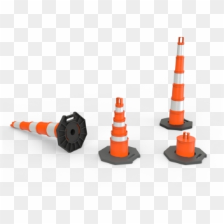 Foldable Traffic Cones That Spares Place In A Track Clipart