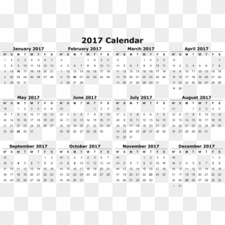 2017 Calender Png - Walmart Week Calendar 2018 Clipart
