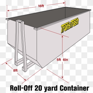20 Yard Roll Off Dumpster - Table Clipart