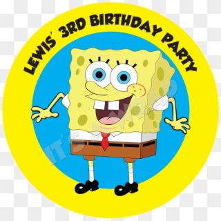 Spongebob Squarepants Party Box Stickers Partywraps - Cartoon Clipart