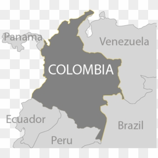 Colombia Map - Colombia Black And White Art Clipart