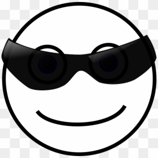 Drawn Spectacles Smiley Face - Cool Smiley Black And White Clipart