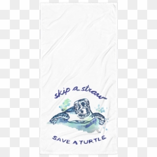 Save A Turtle Beach Towel - Sketch Clipart