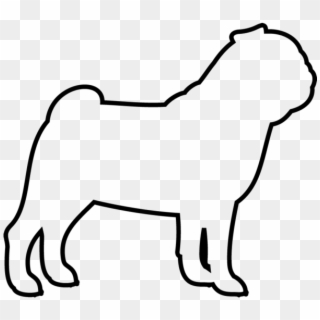 Outline Of A Pug Clipart