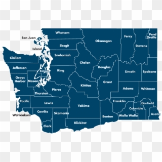 Map Of Washington Counties - Counties In Washington Majority Minority Clipart