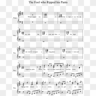 The Fool Who Ripped His Pants Sheet Music 1 Of 3 Pages - Ripped Pants Piano Sheet Music Clipart