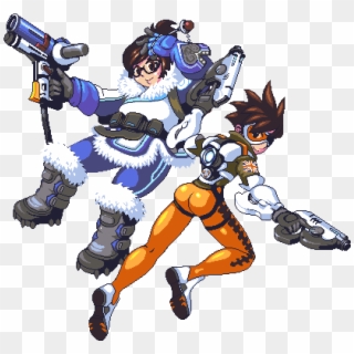 Mei And Tracer From Overwatch - Cartoon Clipart