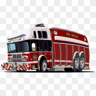 Graphic Transparent Fire Engine Royalty Free Hand Drawn - Vector Graphics Clipart