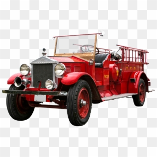 Vehicle Traffic Fire Fire Truck Isolated Oldtimer - Vintage Fire Truck Front Clipart - Png Download