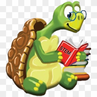 Tortuga Preserve Elementarey School Logo - Turtle Reading A Book Clipart