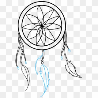 How To Draw A Catcher Really Easy - Simple Dream Catcher Drawing Clipart