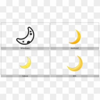 Crescent Moon On Various Operating Systems - Crescent Clipart