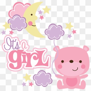 Itu0027s A Girl Svg Scrapbook Collection Baby Girl - Its A Girl Clipart Png Transparent Png