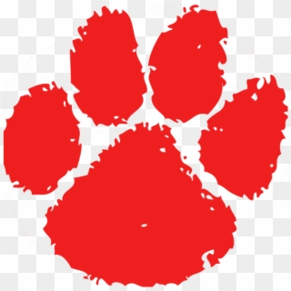 Red Tiger Paw Print Clip Art - Mogadore High School Logo - Png Download