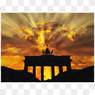 Medium Image - Brandenburg Gate Sunset Clipart
