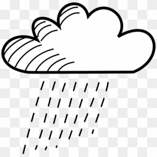 Awesome Drawing Cloud Rain Line Art Free Commercial - Cloud With Rain Drawing Clipart